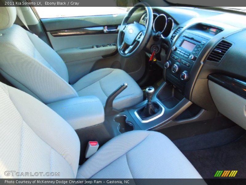 Ebony Black / Gray 2011 Kia Sorento LX