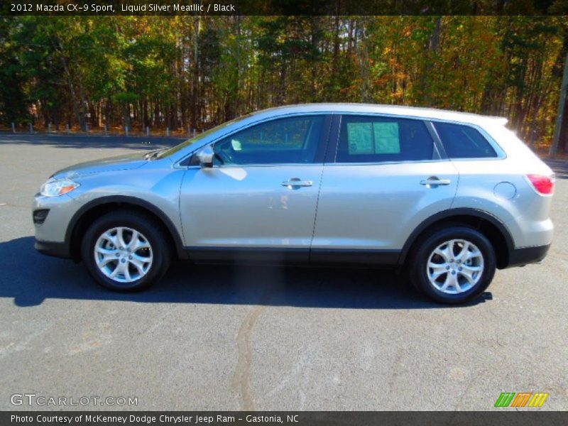 Liquid Silver Meatllic / Black 2012 Mazda CX-9 Sport