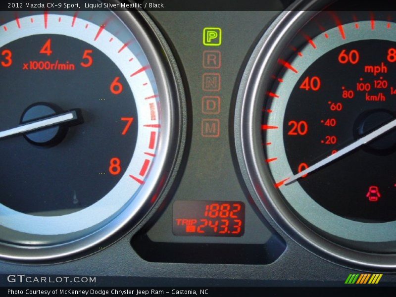 Liquid Silver Meatllic / Black 2012 Mazda CX-9 Sport