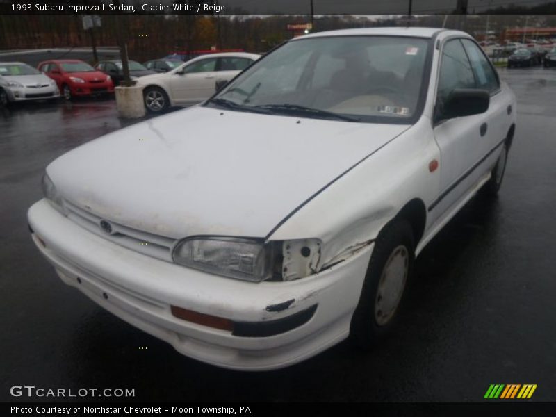 Glacier White / Beige 1993 Subaru Impreza L Sedan