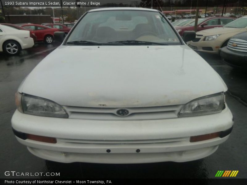 Glacier White / Beige 1993 Subaru Impreza L Sedan