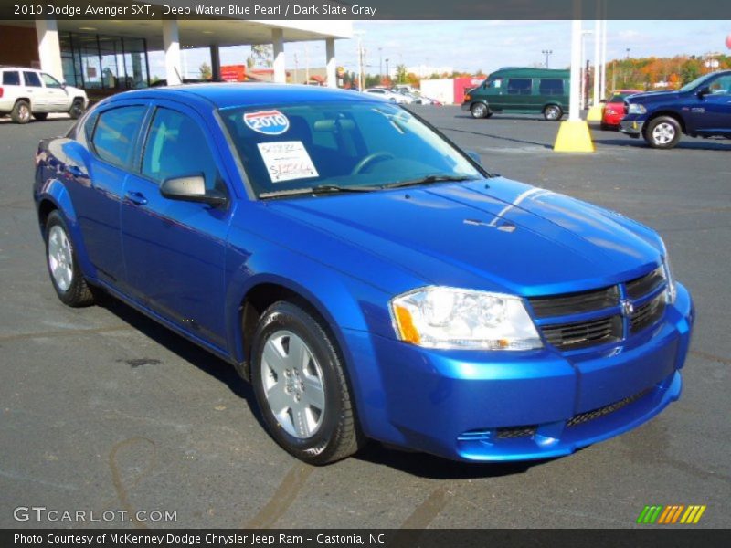 Deep Water Blue Pearl / Dark Slate Gray 2010 Dodge Avenger SXT
