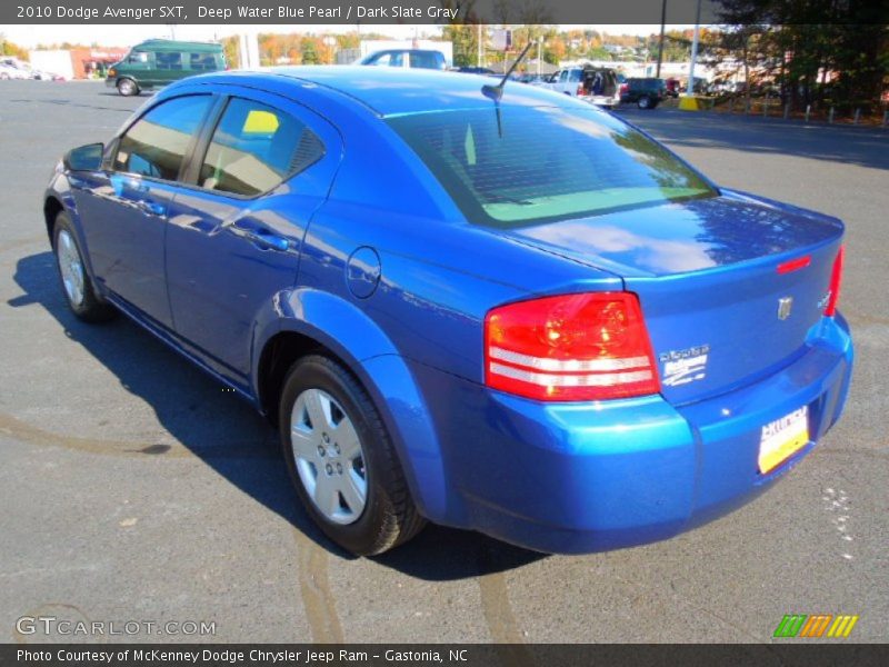 Deep Water Blue Pearl / Dark Slate Gray 2010 Dodge Avenger SXT