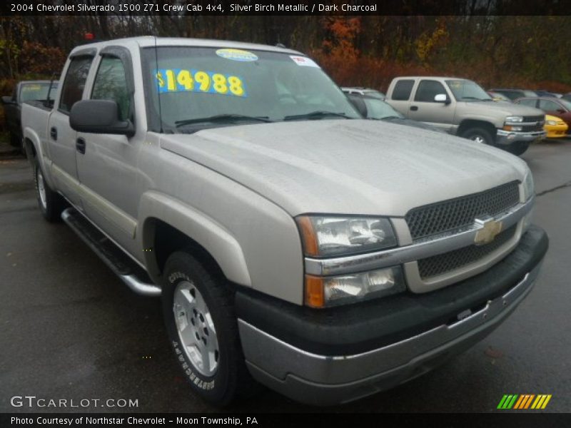 Silver Birch Metallic / Dark Charcoal 2004 Chevrolet Silverado 1500 Z71 Crew Cab 4x4