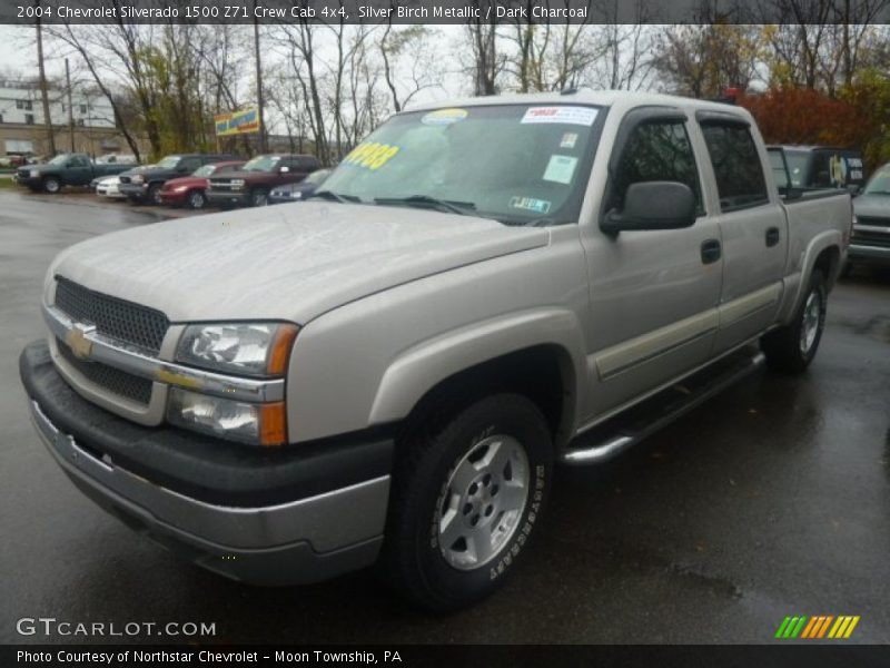 Silver Birch Metallic / Dark Charcoal 2004 Chevrolet Silverado 1500 Z71 Crew Cab 4x4