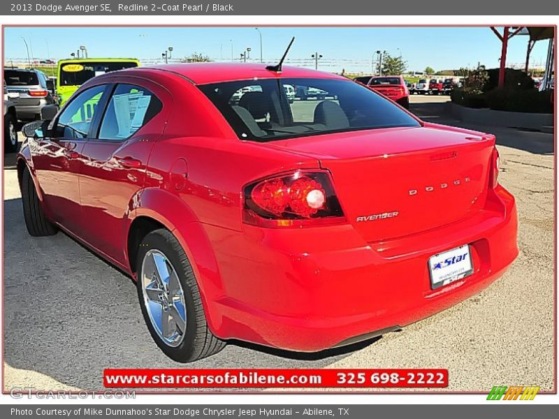 Redline 2-Coat Pearl / Black 2013 Dodge Avenger SE