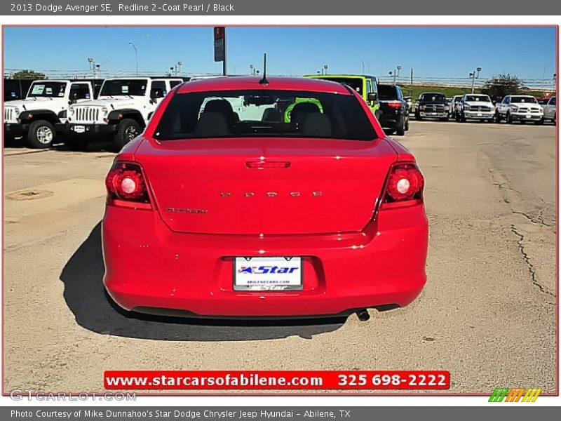 Redline 2-Coat Pearl / Black 2013 Dodge Avenger SE