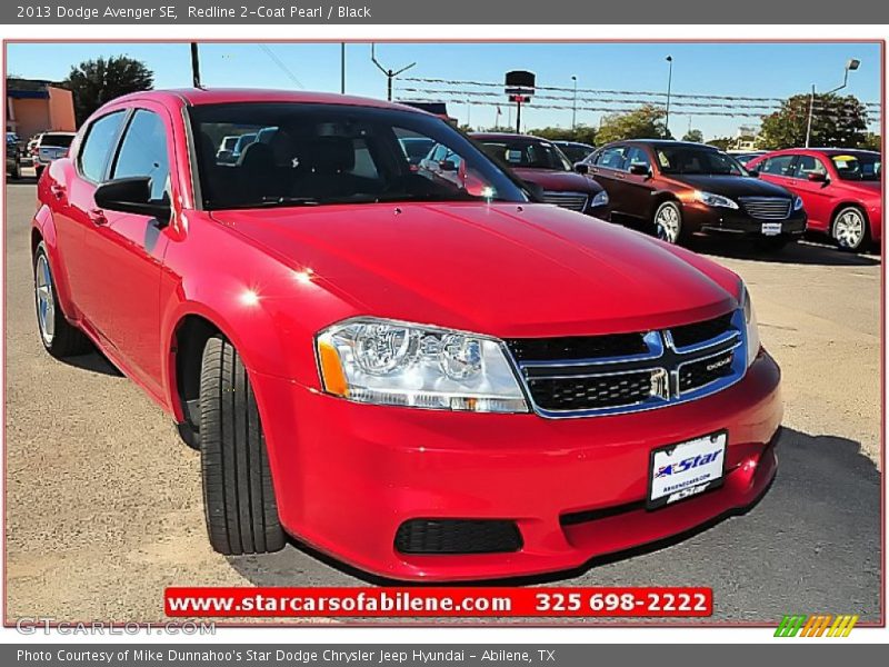 Redline 2-Coat Pearl / Black 2013 Dodge Avenger SE