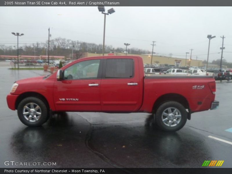 Red Alert / Graphite/Titanium 2005 Nissan Titan SE Crew Cab 4x4