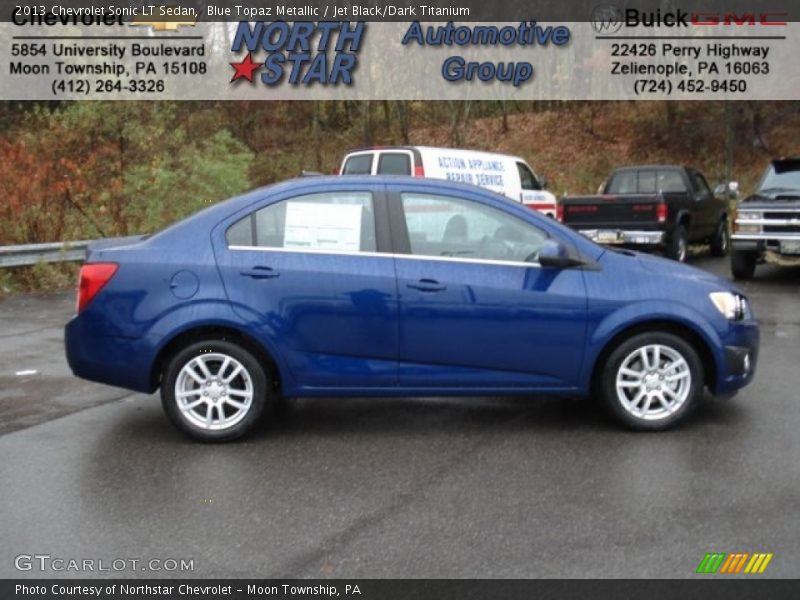 Blue Topaz Metallic / Jet Black/Dark Titanium 2013 Chevrolet Sonic LT Sedan