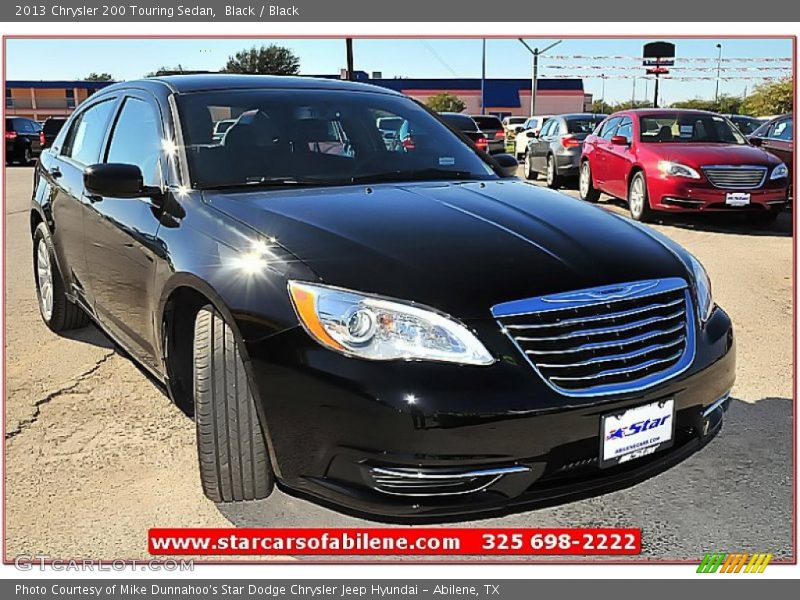 Black / Black 2013 Chrysler 200 Touring Sedan