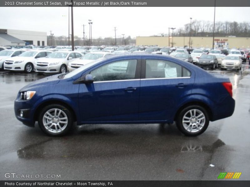 Blue Topaz Metallic / Jet Black/Dark Titanium 2013 Chevrolet Sonic LT Sedan