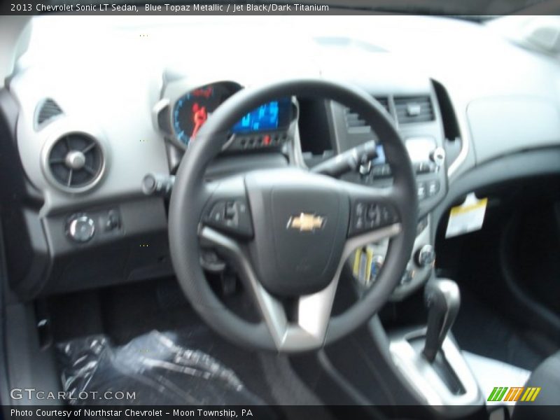 Blue Topaz Metallic / Jet Black/Dark Titanium 2013 Chevrolet Sonic LT Sedan