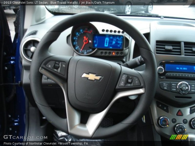Blue Topaz Metallic / Jet Black/Dark Titanium 2013 Chevrolet Sonic LT Sedan