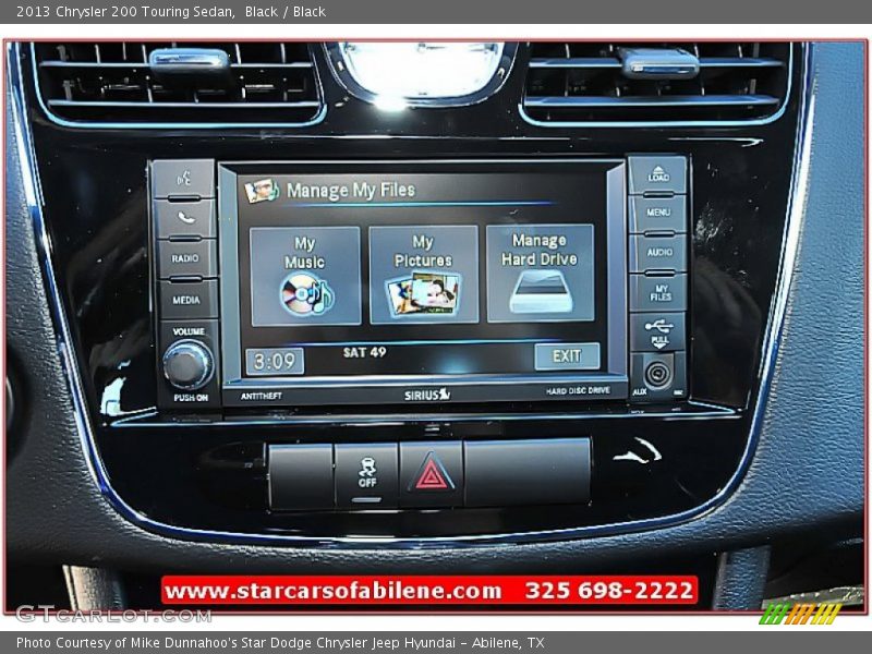 Black / Black 2013 Chrysler 200 Touring Sedan
