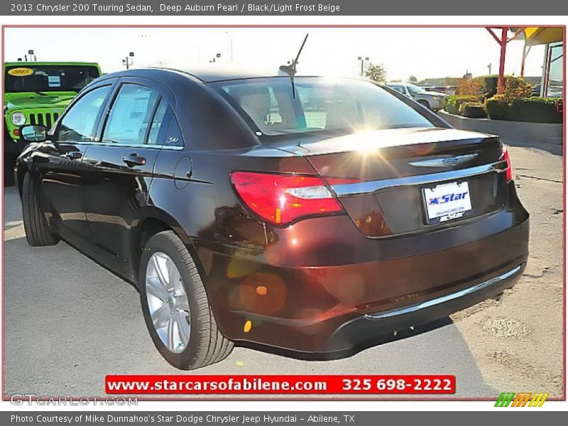 Deep Auburn Pearl / Black/Light Frost Beige 2013 Chrysler 200 Touring Sedan