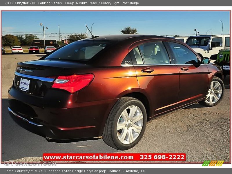 Deep Auburn Pearl / Black/Light Frost Beige 2013 Chrysler 200 Touring Sedan
