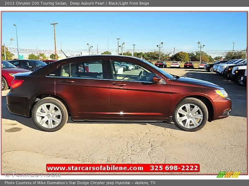 Deep Auburn Pearl / Black/Light Frost Beige 2013 Chrysler 200 Touring Sedan