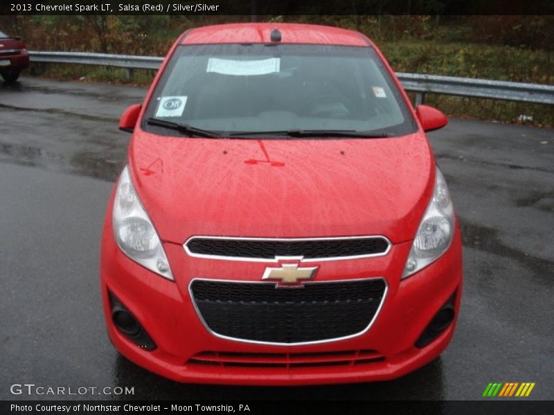 Salsa (Red) / Silver/Silver 2013 Chevrolet Spark LT