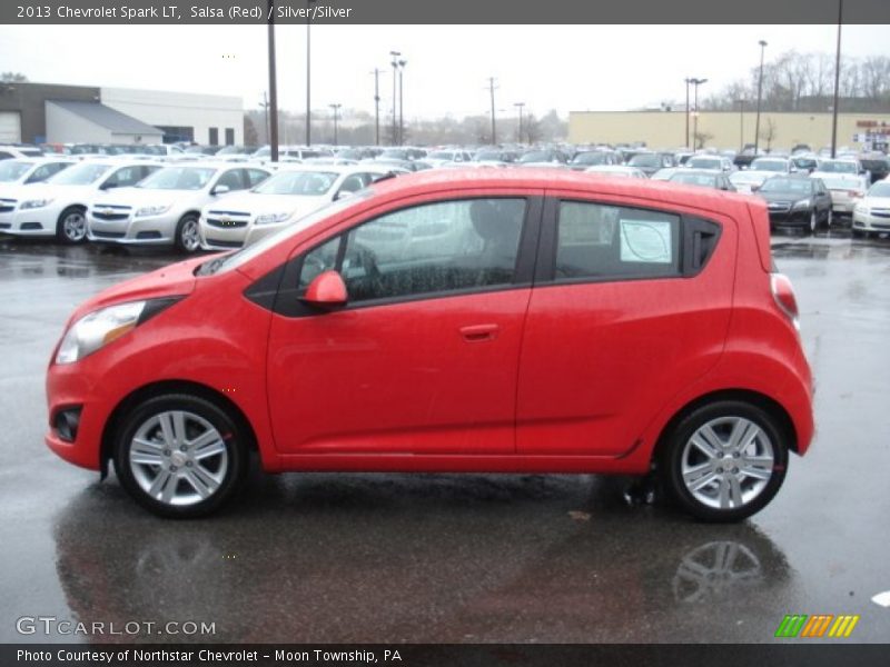 Salsa (Red) / Silver/Silver 2013 Chevrolet Spark LT