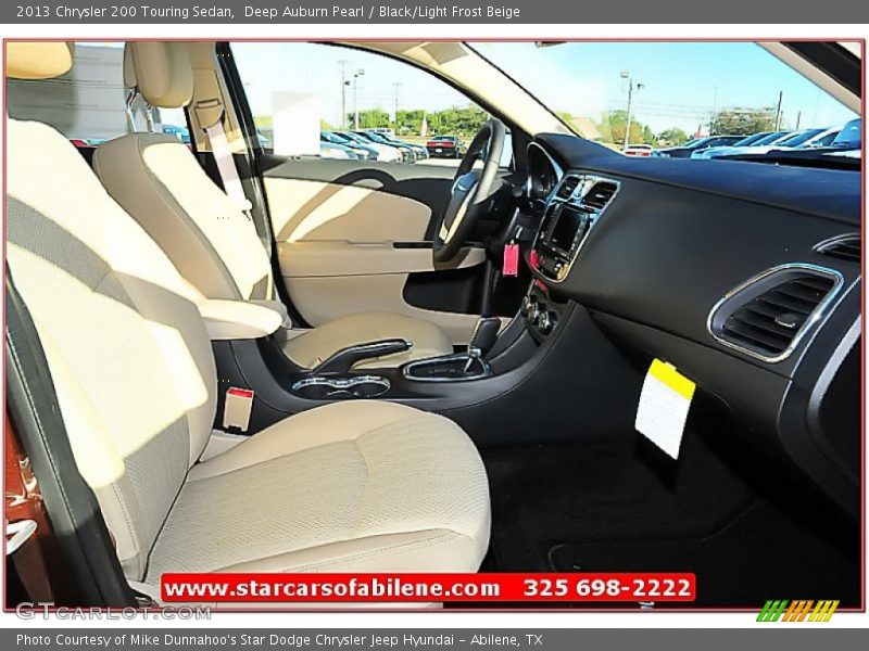 Deep Auburn Pearl / Black/Light Frost Beige 2013 Chrysler 200 Touring Sedan
