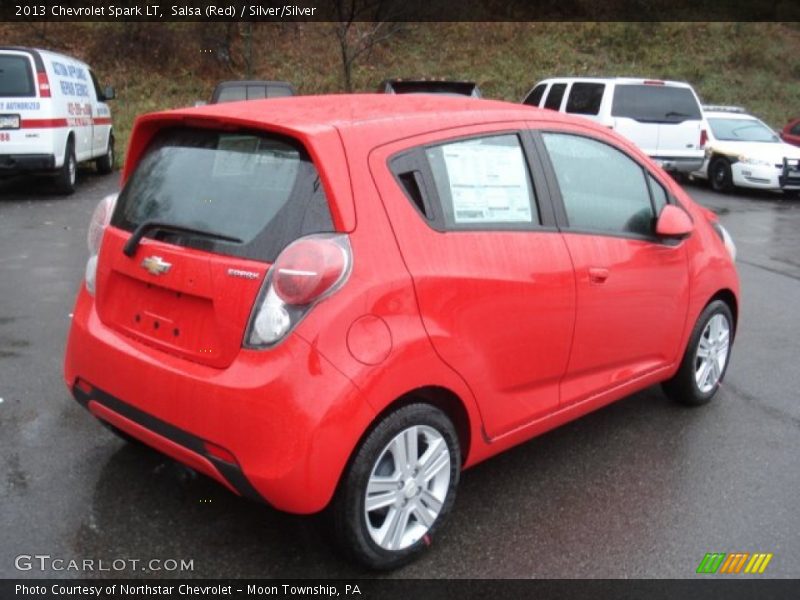 Salsa (Red) / Silver/Silver 2013 Chevrolet Spark LT