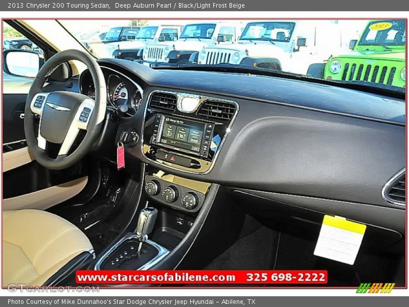 Deep Auburn Pearl / Black/Light Frost Beige 2013 Chrysler 200 Touring Sedan
