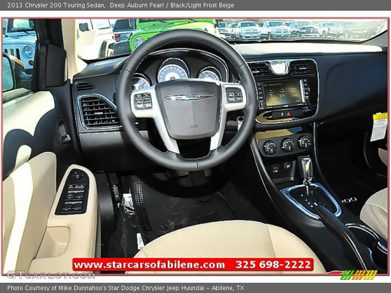 Deep Auburn Pearl / Black/Light Frost Beige 2013 Chrysler 200 Touring Sedan