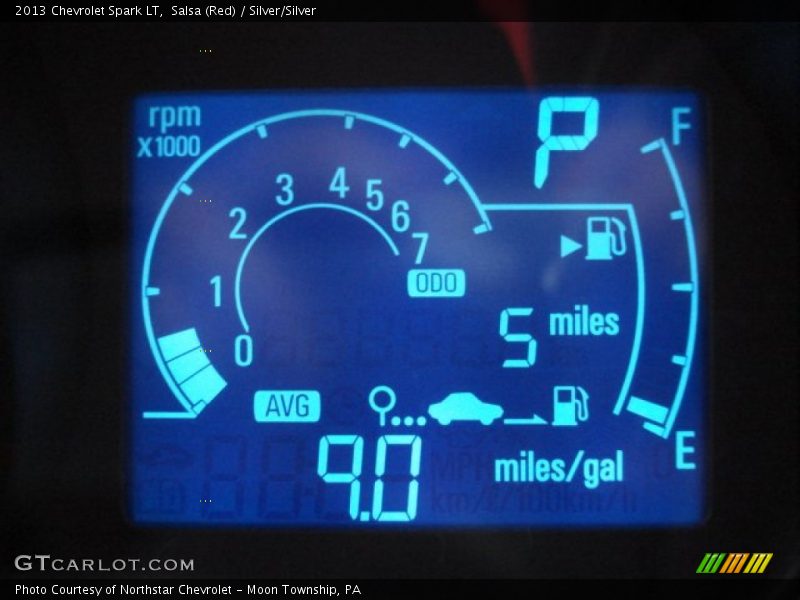 Salsa (Red) / Silver/Silver 2013 Chevrolet Spark LT