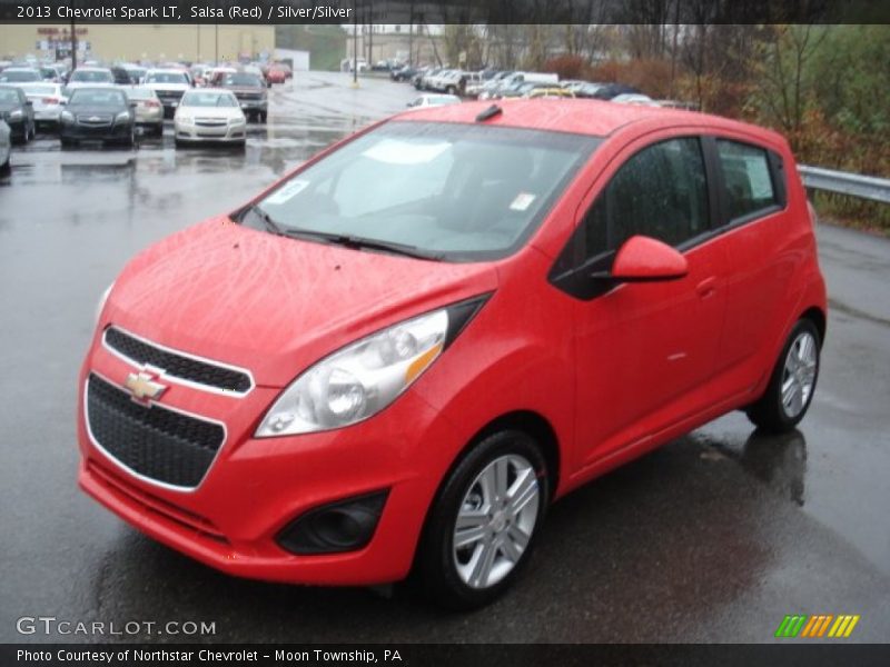Salsa (Red) / Silver/Silver 2013 Chevrolet Spark LT