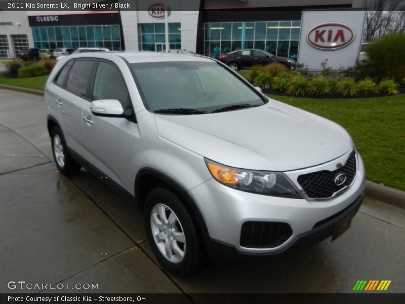 Bright Silver / Black 2011 Kia Sorento LX