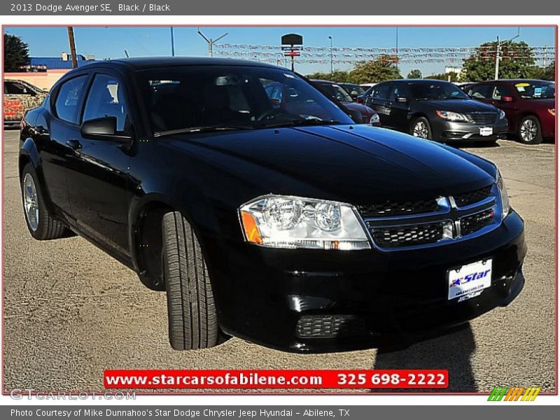 Black / Black 2013 Dodge Avenger SE