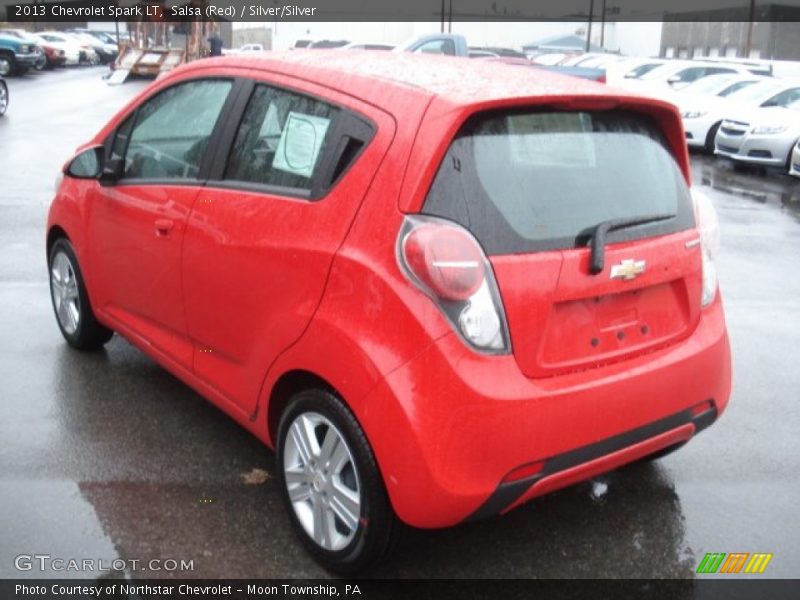 Salsa (Red) / Silver/Silver 2013 Chevrolet Spark LT