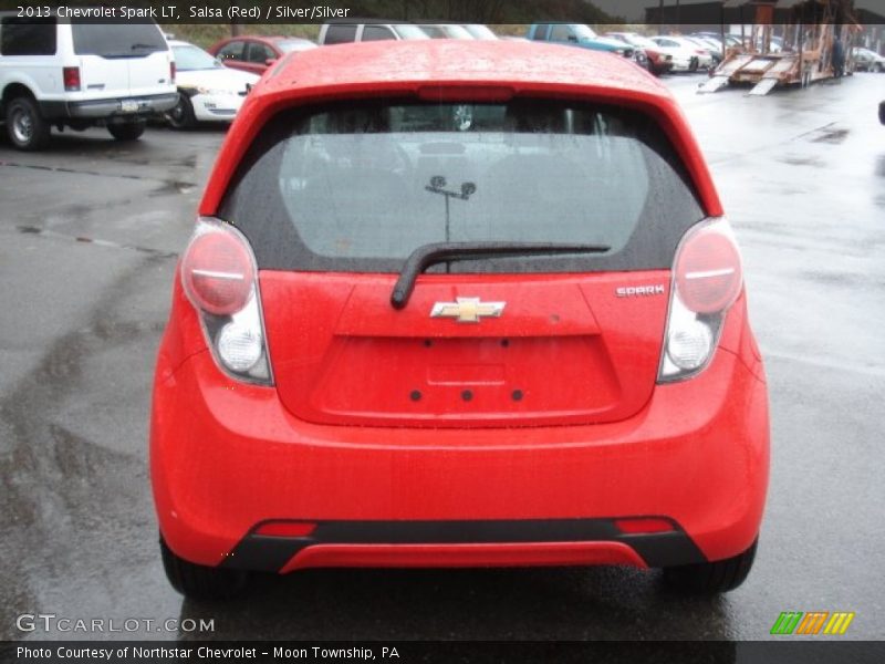 Salsa (Red) / Silver/Silver 2013 Chevrolet Spark LT