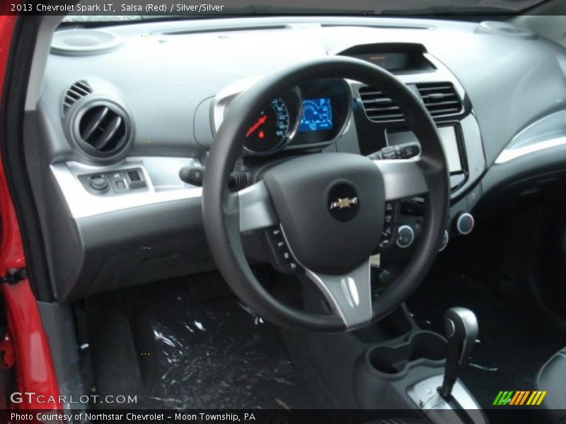 Salsa (Red) / Silver/Silver 2013 Chevrolet Spark LT