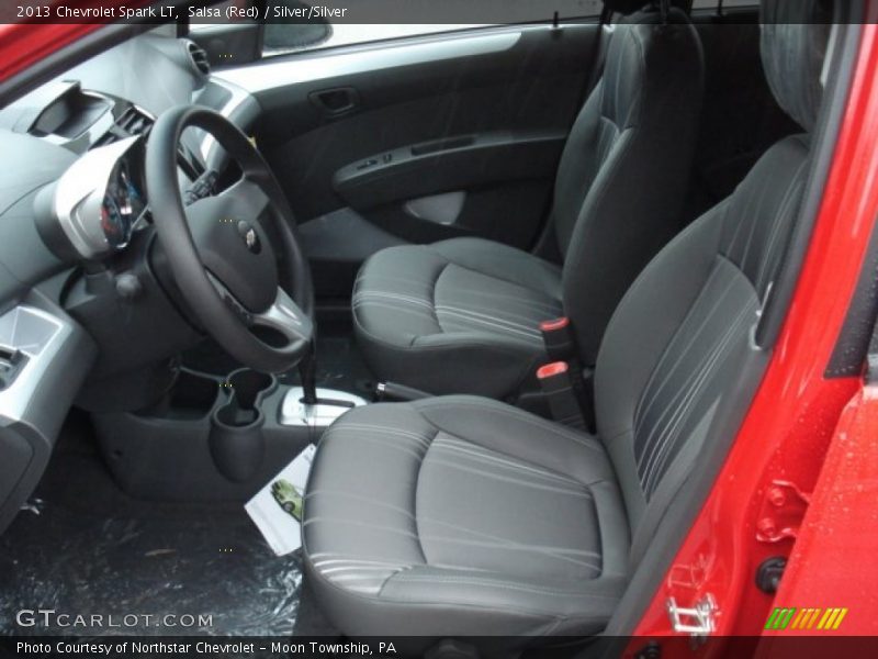 Salsa (Red) / Silver/Silver 2013 Chevrolet Spark LT