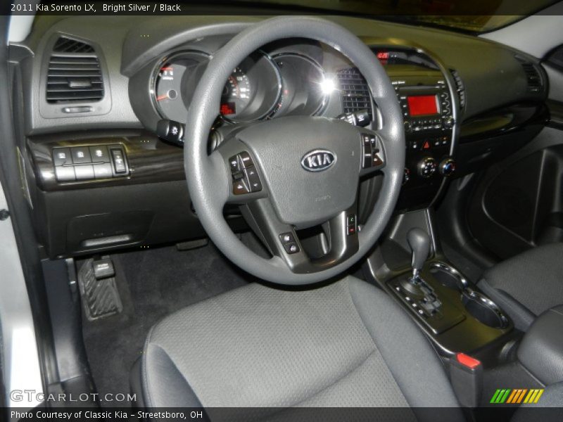 Bright Silver / Black 2011 Kia Sorento LX