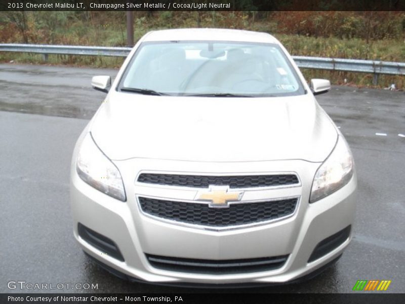 Champagne Silver Metallic / Cocoa/Light Neutral 2013 Chevrolet Malibu LT
