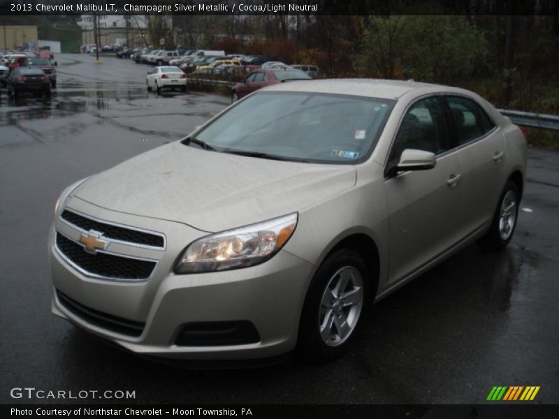 Champagne Silver Metallic / Cocoa/Light Neutral 2013 Chevrolet Malibu LT