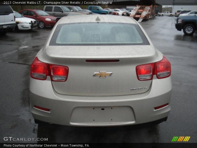 Champagne Silver Metallic / Cocoa/Light Neutral 2013 Chevrolet Malibu LT