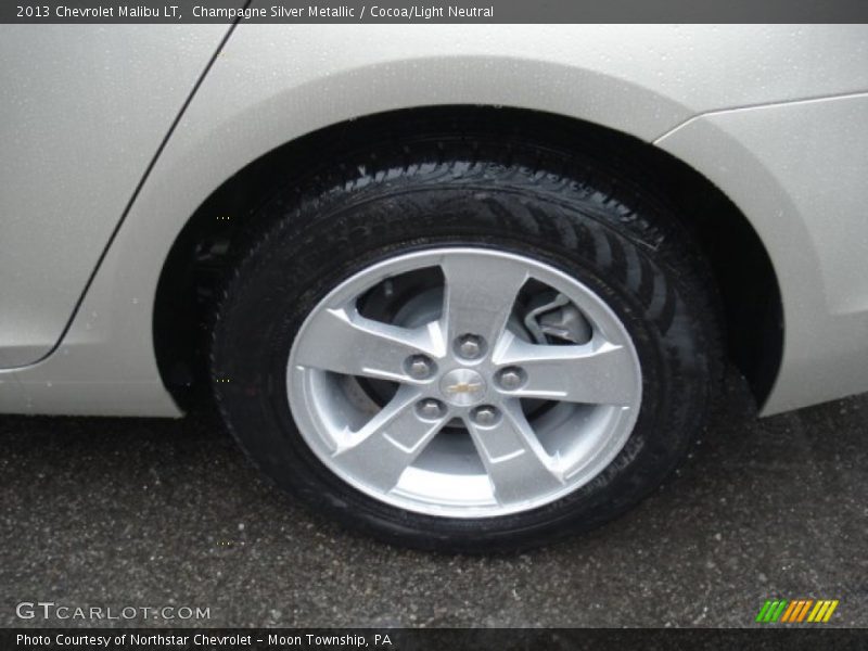 Champagne Silver Metallic / Cocoa/Light Neutral 2013 Chevrolet Malibu LT