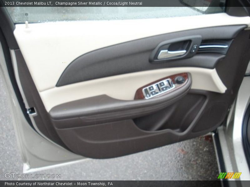 Champagne Silver Metallic / Cocoa/Light Neutral 2013 Chevrolet Malibu LT