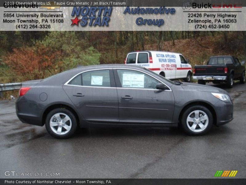 Taupe Gray Metallic / Jet Black/Titanium 2013 Chevrolet Malibu LS