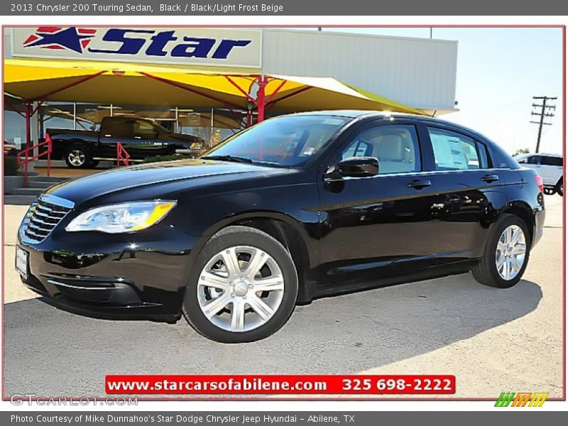 Black / Black/Light Frost Beige 2013 Chrysler 200 Touring Sedan