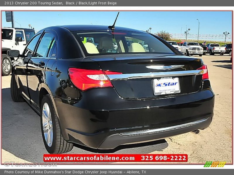 Black / Black/Light Frost Beige 2013 Chrysler 200 Touring Sedan