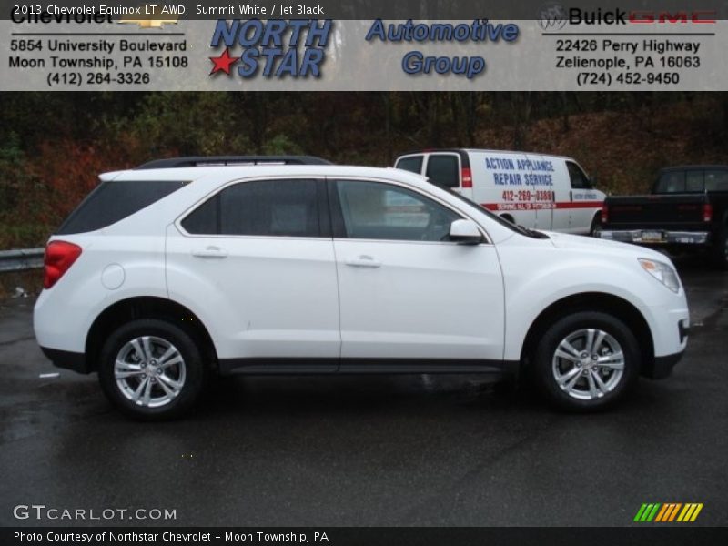 Summit White / Jet Black 2013 Chevrolet Equinox LT AWD