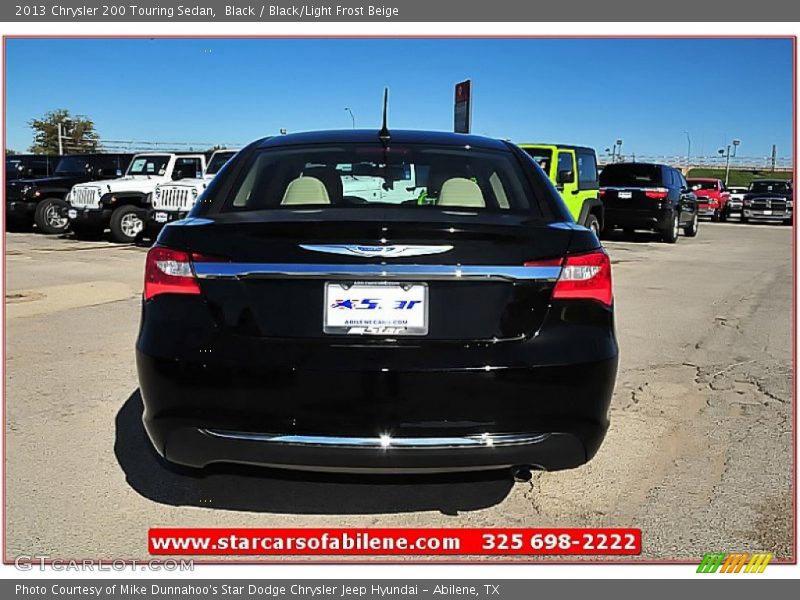 Black / Black/Light Frost Beige 2013 Chrysler 200 Touring Sedan