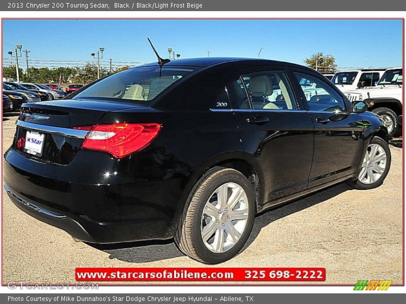 Black / Black/Light Frost Beige 2013 Chrysler 200 Touring Sedan