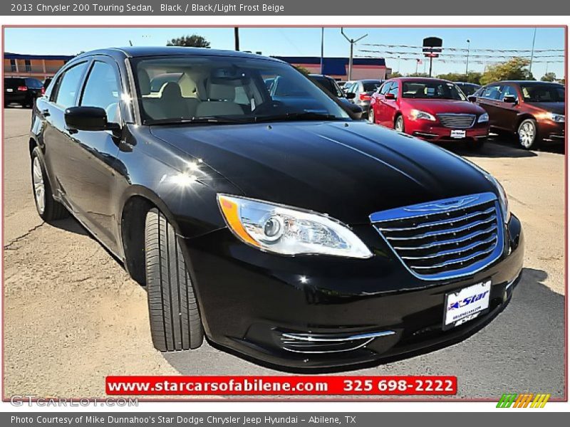 Black / Black/Light Frost Beige 2013 Chrysler 200 Touring Sedan