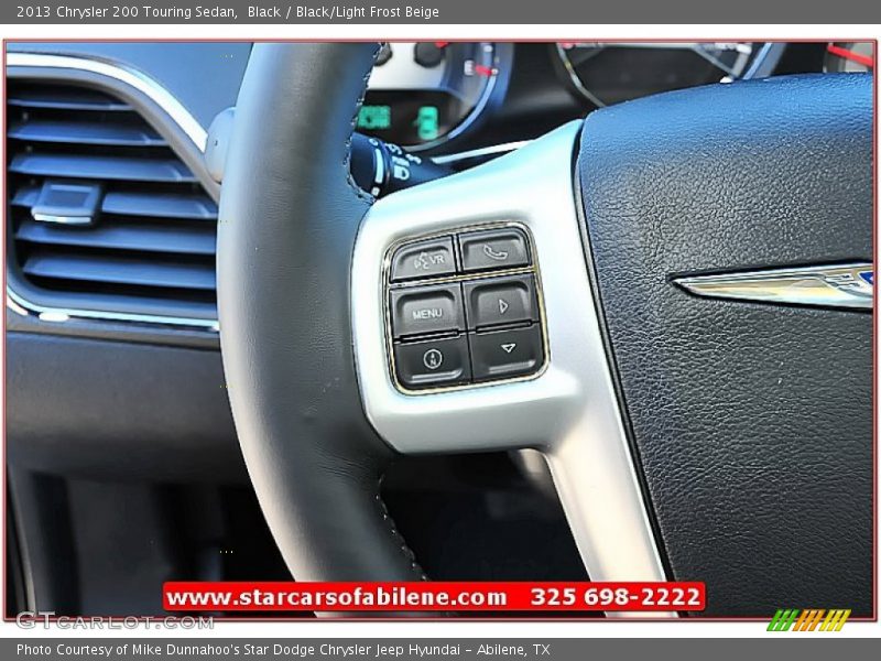 Black / Black/Light Frost Beige 2013 Chrysler 200 Touring Sedan